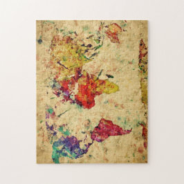 ヴィンテージの世界地図 ジグソーパズル