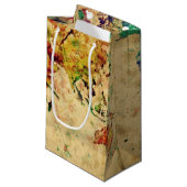 ヴィンテージの世界地図 スモールペーパーバッグ (正面アングル)