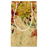 ヴィンテージの世界地図 スモールペーパーバッグ (正面)