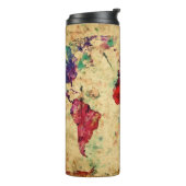 ヴィンテージの世界地図 タンブラー (回転左)