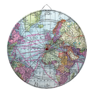 ヴィンテージの世界地図 ダーツボード