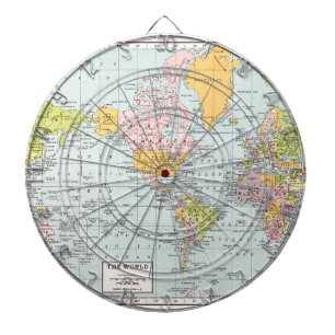 ヴィンテージの世界地図 ダーツボード