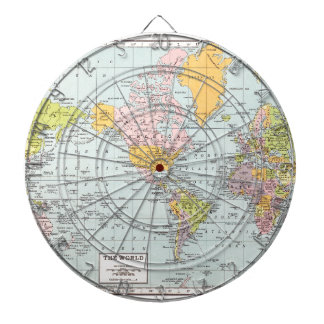 ヴィンテージの世界地図 ダーツボード