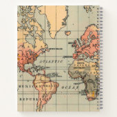 ヴィンテージの世界地図 ノートブック (裏面)