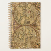 ヴィンテージの世界地図 プランナー手帳 (正面)