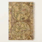 ヴィンテージの世界地図 プランナー手帳 (裏面)