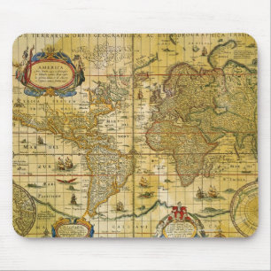 ヴィンテージの世界地図 マウスパッド