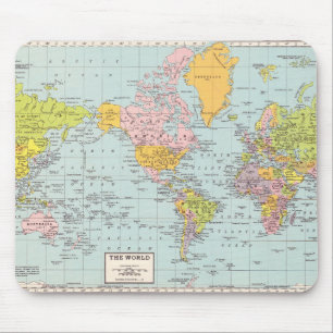 ヴィンテージの世界地図 マウスパッド
