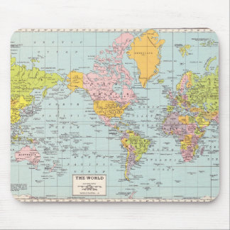 ヴィンテージの世界地図 マウスパッド