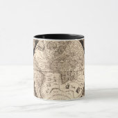 ヴィンテージの世界地図 マグカップ (中央)