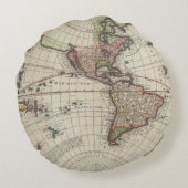 ヴィンテージの世界地図 ラウンドクッション (裏面)