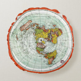 ヴィンテージの世界地図 ラウンドクッション
