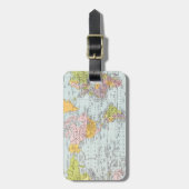 ヴィンテージの世界地図 ラゲッジタグ (正面縦)