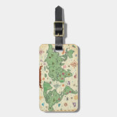 ヴィンテージの世界地図 ラゲッジタグ (正面縦)