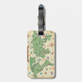 ヴィンテージの世界地図 ラゲッジタグ (裏面縦)