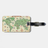 ヴィンテージの世界地図 ラゲッジタグ (裏面横)