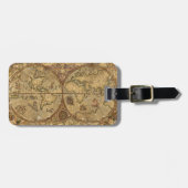 ヴィンテージの世界地図 ラゲッジタグ (正面横)