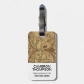 ヴィンテージの世界地図 ラゲッジタグ (裏面縦)