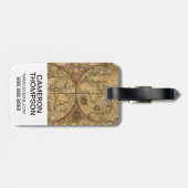 ヴィンテージの世界地図 ラゲッジタグ (裏面横)