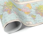 ヴィンテージの世界地図 ラッピングペーパー (ロールコーナー)