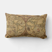 ヴィンテージの世界地図 ランバークッション (裏面)