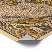 ヴィンテージの世界地図。古いレトロアンティーク地図作成 ポスター (角)