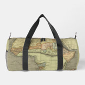 ヴィンテージの世界地図（緑） ダッフルバッグ (裏面)