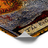 ヴィンテージの世界地図(1626) – 様式化 ポスター (角)