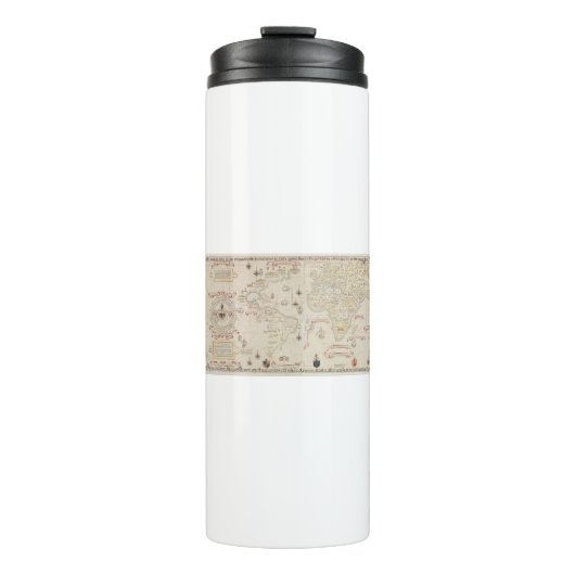 ヴィンテージの世界地図（1900年）ディオゴ・リベイロ タンブラー (正面)