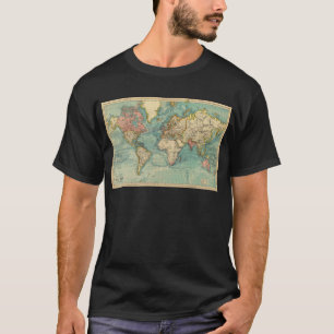 ヴィンテージの世界地図 Tシャツ