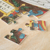 ヴィンテージの世界地図Abraham Ortelius 1587-1595 ジグソーパズル (側面)