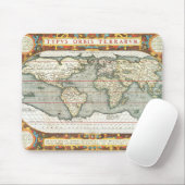 ヴィンテージの世界地図Abraham Ortelius 1587-1595 マウスパッド (マウス)