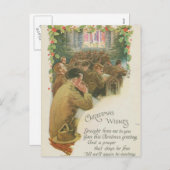 ヴィンテージの世界大戦のクリスマス シーズンポストカード (正面/裏面)