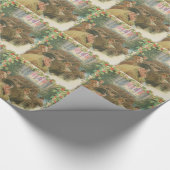 ヴィンテージの世界大戦のクリスマス ラッピングペーパー (角)