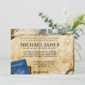 ヴィンテージの世界旅行バーかバルミツワーの招待状 招待状 (スタンド正面)