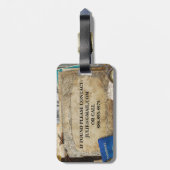 ヴィンテージの世界旅行紙及びコンパスの荷物のラベル ラゲッジタグ (裏面縦)