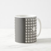 ヴィンテージの世界時計の図 – ワールドタイムゾーン コーヒーマグカップ (正面右)