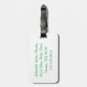 ヴィンテージの世紀半ばの美しいベビーのボストンテリア ラゲッジタグ (裏面縦)