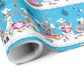 ヴィンテージの世紀半ばの50年代の誕生日の包装紙 ラッピングペーパー (ロールコーナー)