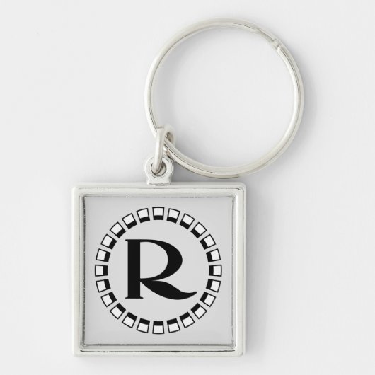 ヴィンテージの世紀末、モノグラムR キーホルダー (正面)