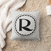 ヴィンテージの世紀末、モノグラムR クッション (ブランケット)