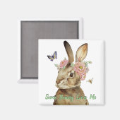 ヴィンテージの中には、レトロウサギが大好きなウサギもいる  マグネット (正面/裏面)