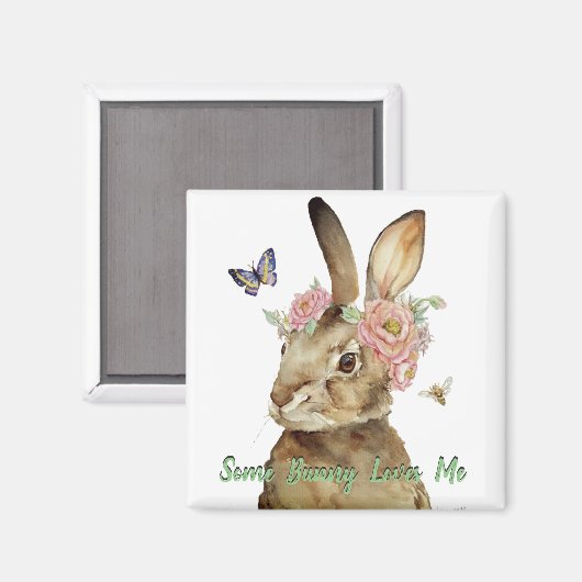 ヴィンテージの中には、レトロウサギが大好きなウサギもいる  マグネット (正面/裏面)