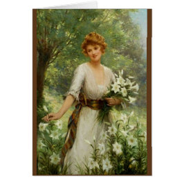 ヴィンテージの中に立っている春の花