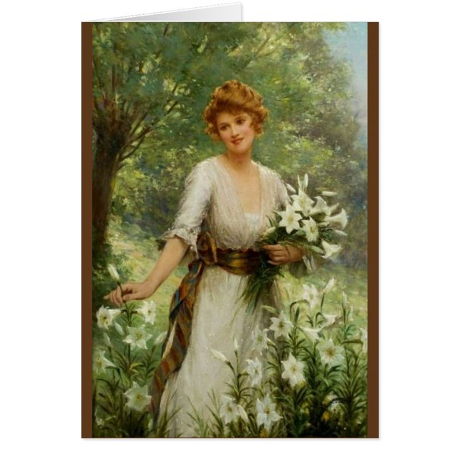 ヴィンテージの中に立っている春の花 (正面)