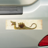 ヴィンテージの中世ドラゴンのデザイン バンパーステッカー (車上)