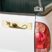 ヴィンテージの中世ドラゴンのデザイン バンパーステッカー (トラック上)