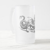ヴィンテージの中世ドラゴン フロストグラスビールジョッキ (正面左)