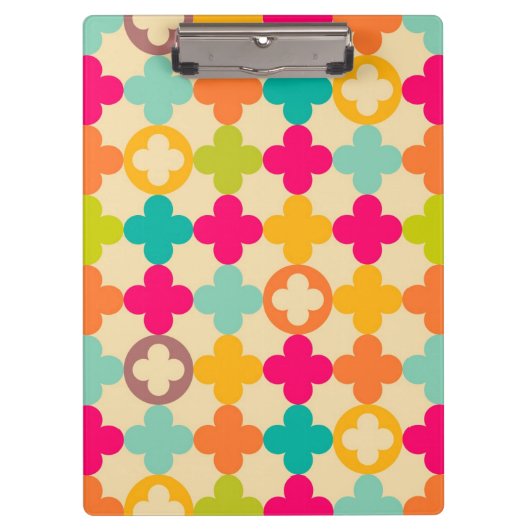 ヴィンテージの中世ロゼットパターン クリップボード (正面)