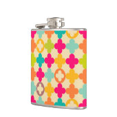 ヴィンテージの中世ロゼットパターン フラスク (左)